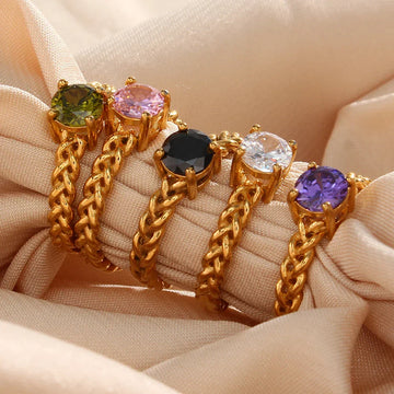 Classy Woven Band Diamond Ring