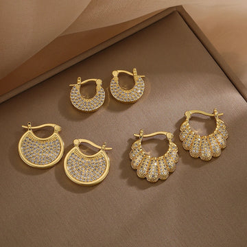 Dazzling Diamond Hoop Earrings