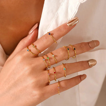 Dainty Birthstone Ring