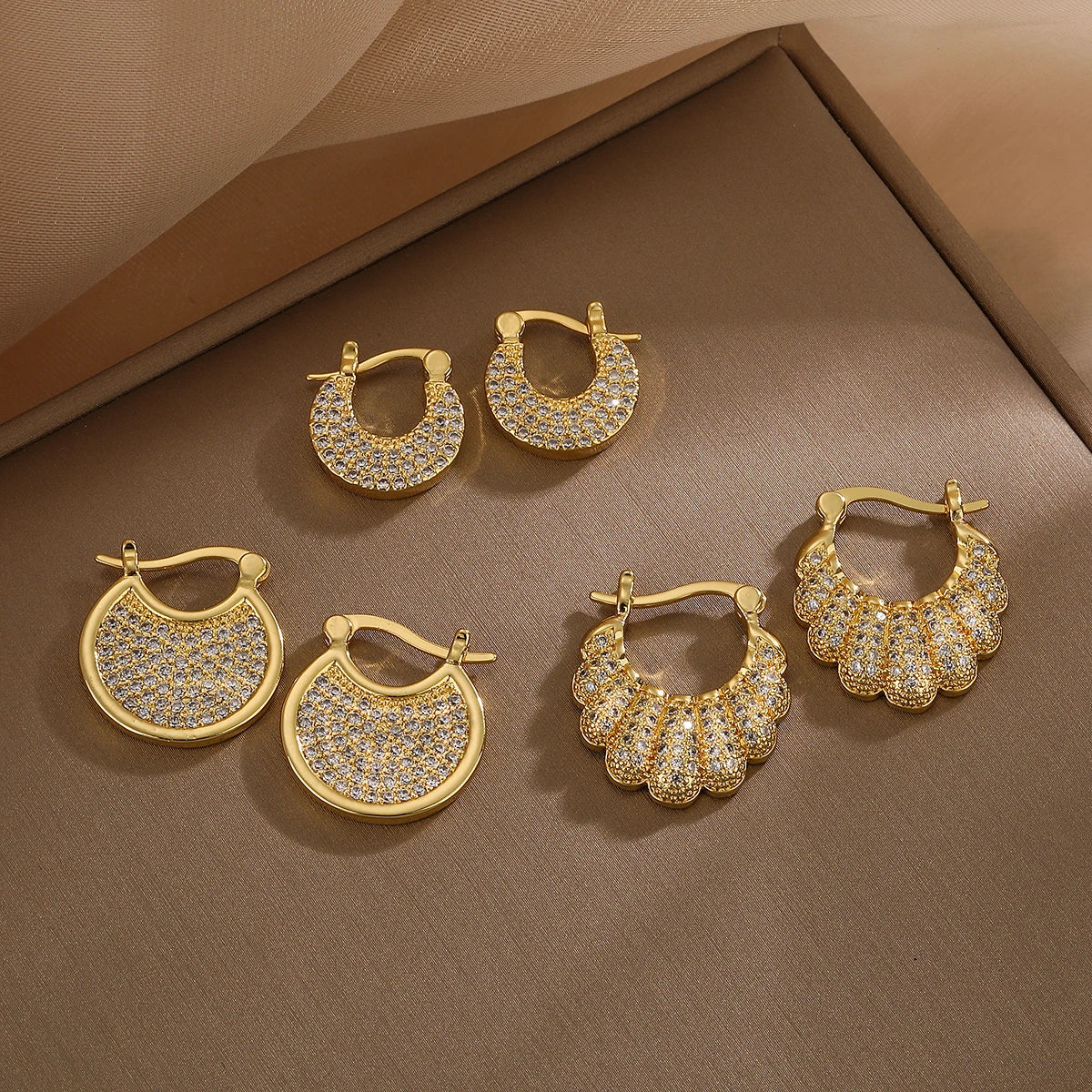 Dazzling Diamond Hoop Earrings